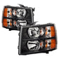 SPYDER Xtune Chevy Silverado 07-13 Crystal Headlights w/ LED Black HD-JH-CS07-LED-BK 9032967