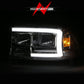 ANZO 97-04 Dodge Dakota/Durango Crystal headlight Set w/ Light Bar Chrome Housing 111592