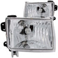 Anzo 1998-2000 Nissan Frontier Crystal Headlights Chrome