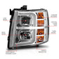 ANZO 2007-2013 Chevrolet Silverado 1500 Projector w/ Light Bar Chrome Housing w/ Sequential 111546