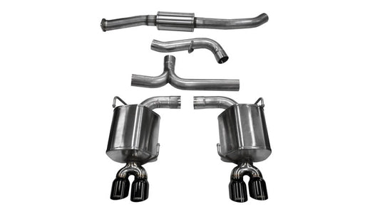 Corsa Performance 11-13 Subaru Impreza Sedan STI 2.5L Turbo Manual Black Sport Cat-Back