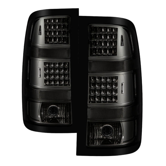 SPYDER Xtune GMC Sierra 07-13 (Not Fit 3500 Dually 4 Rear Wheels) LED Tail Lights Smoked ALT-JH-GS07-LED-SM 9034084