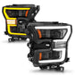 ANZO 15-17 Ford F-150 LED Projector Headlights - w/ Light Bar Switchback Black Housing 111547