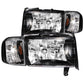 Anzo Black Crystal Headlights 1994-2001 Dodge Ram 1500