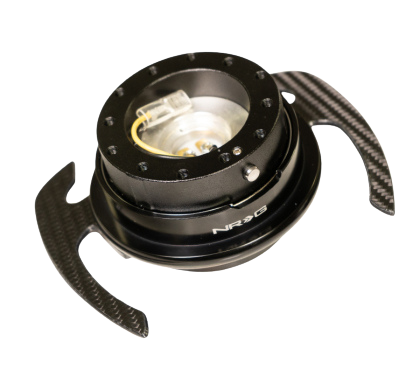 NRG Quick Release Kit Gen 4.0 - Black Body / Black Ring w/ CF Handles