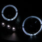 Anzo 1997-2001 Honda Prelude Projector Headlights w/ Halo Black w/ LED