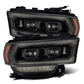 AlphaRex 19-21 Ram 2500 LUXX LED Proj Headlights Plank Style Alpha Blk w/Activ Light/Seq Signal/DRL 880549 *Discontinued