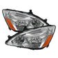 SPYDER Xtune Honda Accord 03-07 Amber Crystal Headlights Chrome HD-JH-HA03-AM-C 5072207