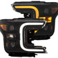 Anzo Ford F-150 18-19 Projector Plank Style Switchback H.L. Black Amber
