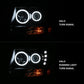 Anzo 2007-2013 Chevrolet Avalanche Projector Headlights w/ Halo Black(CCFL)
