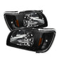 SPYDER Xtune Toyota Tacoma 01-04 1 Piece w/ Chrome Trim Crystal Headlights Black HD-ON-TT01-1PC-LED-CC-BK 5056221