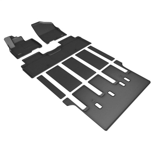 3D MAXpider 22-24 Kia Carnival 7-Seat W/ Rear Auto Seat Kagu Black R1 R2 R3 L1KA06301509
