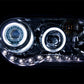 Anzo 2005-2010 Chrysler 300C Projector Headlights w/ Halo Chrome (CCFL) G2
