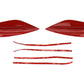 OLM STI Spoiler Side Fins - Lightning Red / Firestorm Red - 2015-2021 Subaru WRX / STI