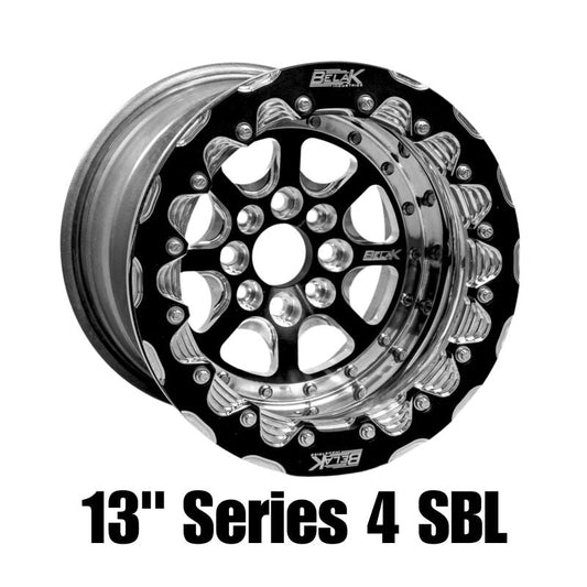 Belak Wheels Belak 13x11 / 5in BS / 4x100 BP / High Pad Series 4 Wheel- Dbl Beadlock Billet (Small Brake Kit Req) 13114100S45BS-BLT