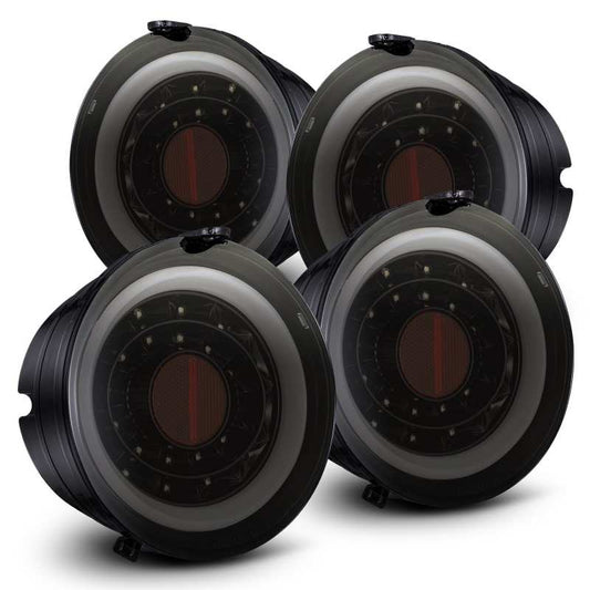 AlphaRex 05-13 Chevrolet Corvette PRO-Series LED Tail Lights Jet Black 610020 *Discontinued