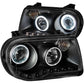 Anzo 2005-2010 Chrysler 300C Projector Headlights w/ Halo Black (CCFL) G2