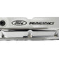 Ford Chrome Steel Valve Cover Set w/Ford Racing Logo FRD302-071