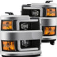 AlphaRex 15-19 Chevy Silverado 2500/3500 LUXX-Series Proj. Headlights Blk w/Actv SeqSig & SBDRL 880098 *Discontinued