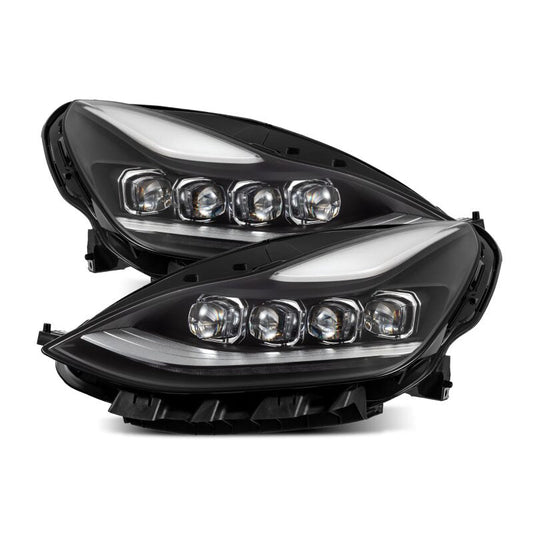AlphaRex 17-22 Tesla Model 3/20-23 Model Y NOVA-Series LED Proj Headlights Blk w/Actv Lgt & Seq.Sig 880860 *Discontinued
