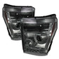 Spyder Ford Super Duty 11-15 Projector Headlights LED Halo DRL Smke Low 9006 PRO-YD-FS11-HL-SM 5070289