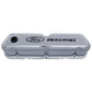 Ford Chrome Steel Valve Cover Set w/Ford Racing Logo FRD302-071