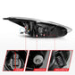 ANZO 15-18 Ford Focus Projector Headlights - w/ Light Bar Switchback Black Housing 121564