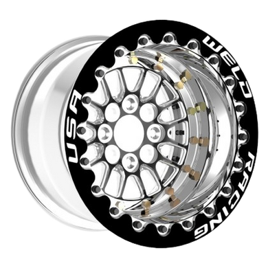Weld Tuner Import 15x7 / 4x100mm BP / 5in. BS Black CTR Black Single Beadlock MT