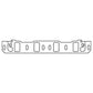 Cometic Gasket Cometic Ford 302/351W V8 Intake Manifold Gasket .060in Fiber 1.200in X 2.00in Port 20 Pack CP15648