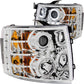 Anzo 2007-2013 Chevrolet Silverado 1500 Projector Headlights w/ Halo Chrome