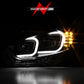 Anzo 2014-2015 Mazda 6 Projector Headlights w/ Plank Style Design Black