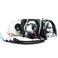 Anzo 1999-2006 Gmc Sierra 1500 Crystal Headlights w/ Halo and LED Chrome