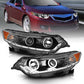 Anzo 2009-2012 Acura Tsx Projector Headlights w/ Halo Black (CCFL)