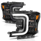 Anzo 18-20 Ford F-150 Full Led Projector Smoke Bar Style Headlights Black Amber 111520