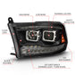 ANZO 2009-2018 Dodge Ram 1500 Projector H.L. Switchback Black Amber 111441