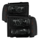 SPYDER Xtune Ford F250/350/450 Super Duty 05-07 Crystal Headlights Black Smoked HD-JH-FS05-AM-BSM 9030444