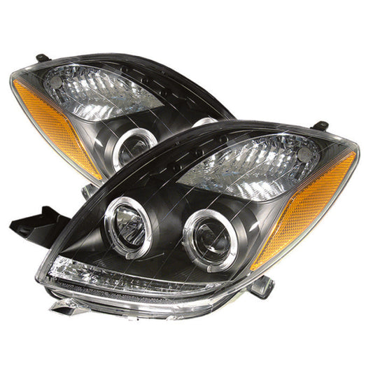 Spyder Toyota Yaris 06-08 2DR Projector Headlights LED Halo- LED Blk PRO-YD-TYA06-HL-BK 5012050
