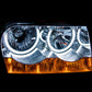 Anzo 2005-2010 Chrysler 300 Crystal Headlights w/ Halo Chrome (CCFL)