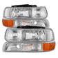 SPYDER xTune Chevy Silverado 1500 99-02 OEM Style Headlights w/ Bumper Lights - Chrome HD-JH-CSIL99-OE-SET 9035111