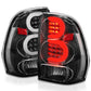 ANZO 2002-2009 Chevrolet Trailblazer LED Tail Lights w/ Light Bar Black Housing Clear Lens 311371