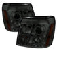 Spyder Cadillac Escalade 02-06 Projector Halogen Model- LED Halo DRL Smke PRO-YD-CE02-DRL-SM 5038067