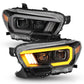 Anzo Toyota Tacoma '16-18 Projector Plank Style Switchback H.L Black Amber