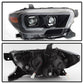 SPYDER xTune 16-18 Toyota Tacoma SR/SR5 DRL Proj Headlights w/Turn Signal - Blk (PRO-JH-TTA16-SR-BK) 9042997