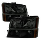 SPYDER Xtune Chevy Silverado 2500HD 03-06 Crystal Headlights w/ Bumper Lights HD-JH-CSIL03-AM-BSM-SET 9030253