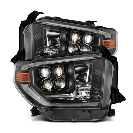 AlphaRex 14-21 Toyota Tundra NOVA-Series LED Proj Headlights Alpha-Blk w/Actv Light & Seq. Sig + DRL 880832 *Discontinued