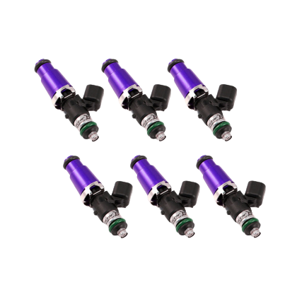 Injector Dynamics 1340cc Injectors - 60mm Length - 14mm Purple Top - 14mm Lower O-Ring (Set of 6)