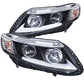 Anzo 2012-2015 Honda Civic Projector Headlights w/ U-Bar Chrome