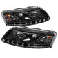 Spyder Audi A6 05-07 Projector Headlights Halogen Model Only - DRL Black PRO-YD-ADA605-DRL-BK 5029416