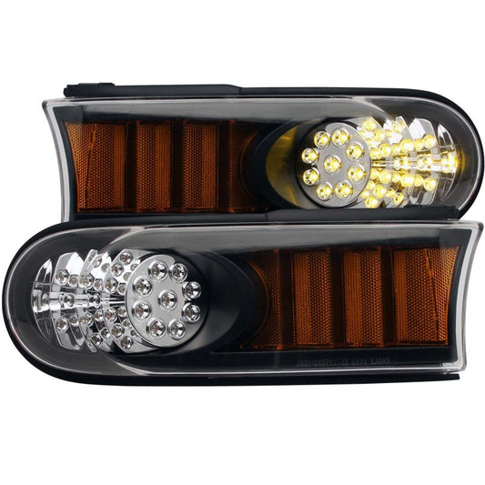 Anzo 2007-2013 Toyota Fj Cruiser LED Parking Lights Black w/Amber Reflector