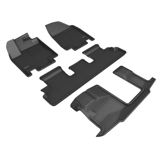 3D MAXpider 22-23 Infiniti QX60 7 Seat Kagu Black Floormat- Row 1/2/3 L1IN03201509